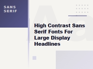 High Contrast Sans Serif Fonts for Bold Display Headlines